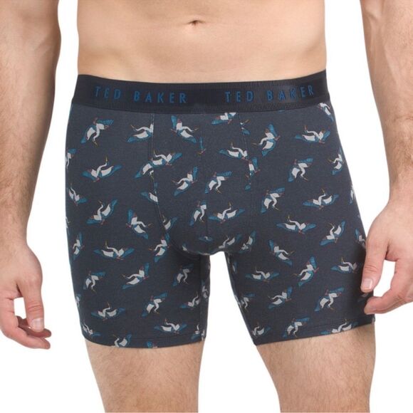 Ted Baker S Multicolored Gray Black Blue Boxer Briefs - Picture 2 of 4